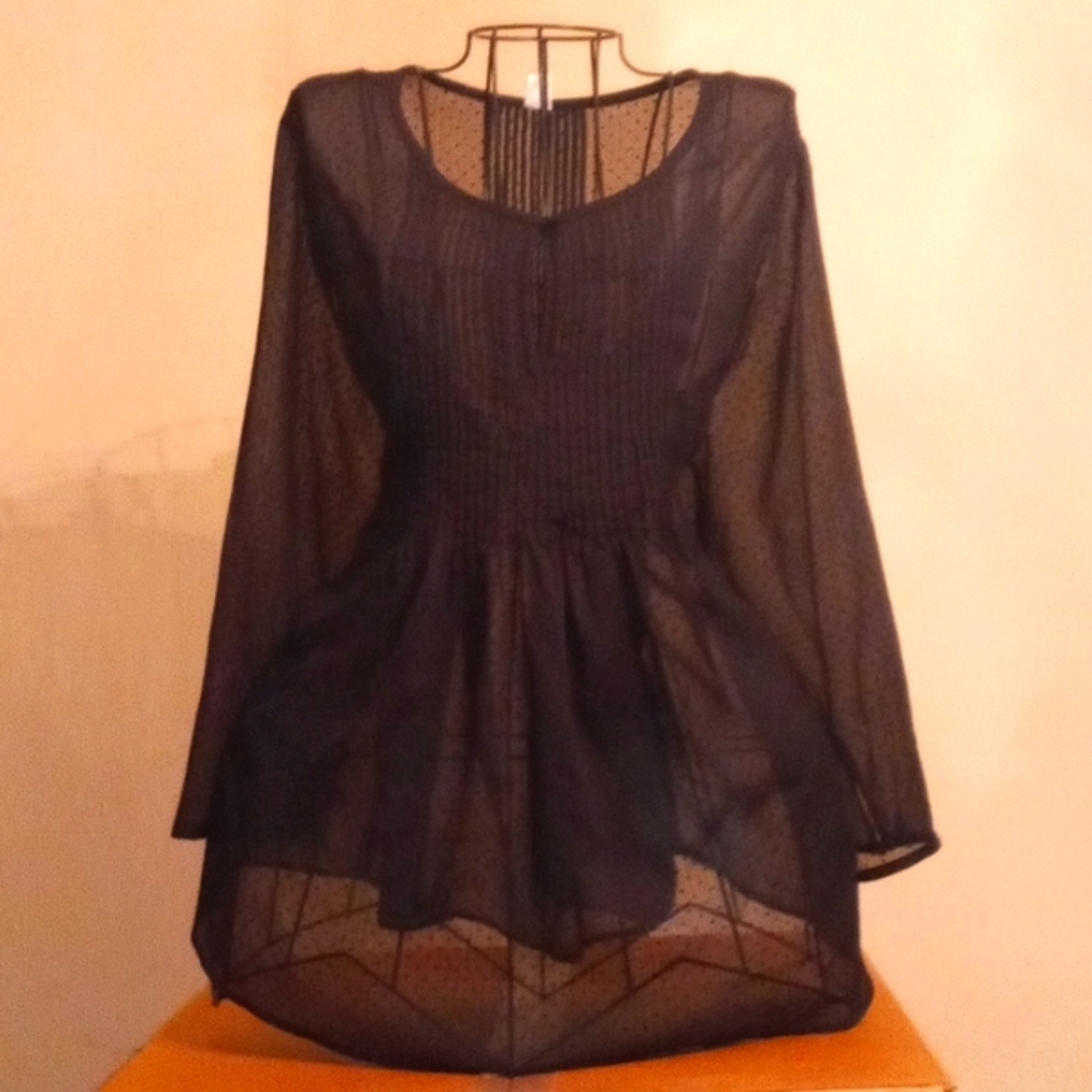 Old Navy Sheer Long sleeved BABYDOLL Blouse